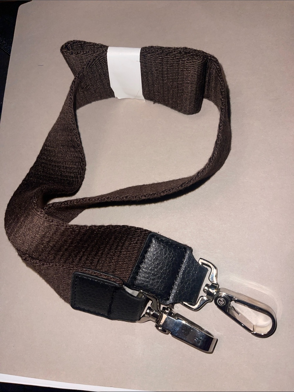 Men's crossbody strap- coco Brown Woven Messenger Bag Strap with Silver Clips